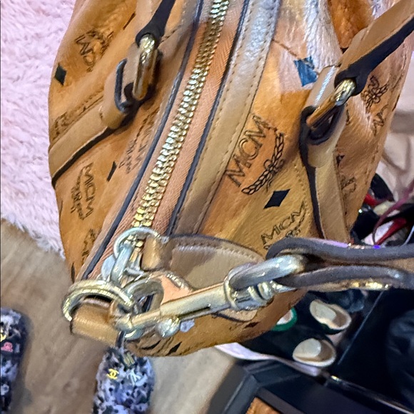 MCM Cognac Visetos Shoulder Bag - Picture 10 of 12